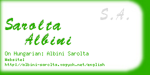 sarolta albini business card